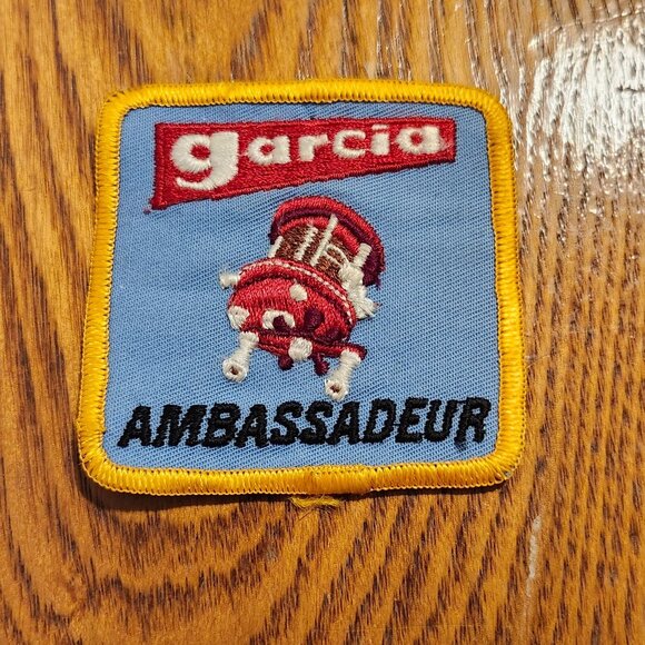 Garcia Ambassadeur Vintage Embroidered Patch Blue Yellow Edging - Picture 1 of 4
